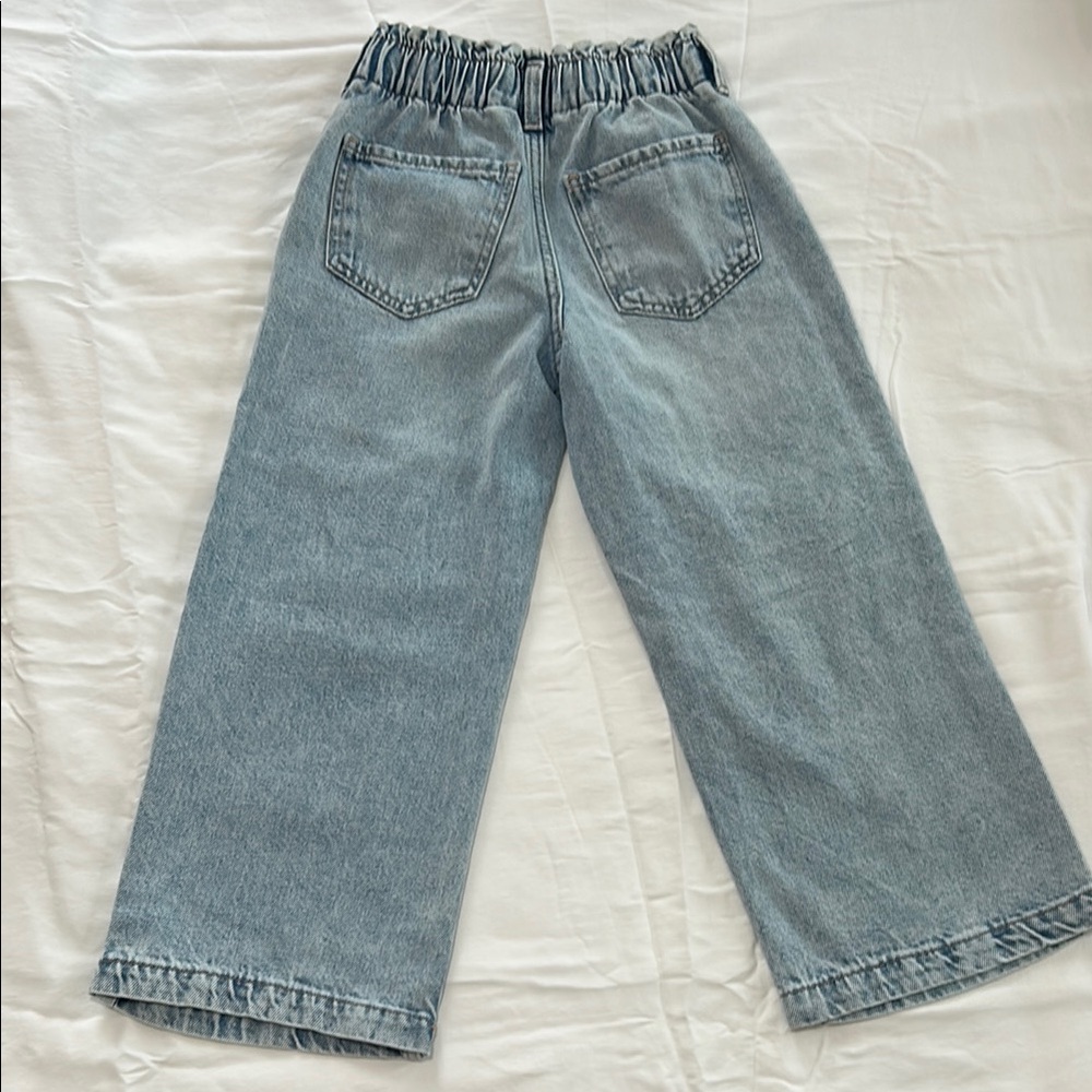 Girls’ Light Wash Blue Wide-Leg Jeans – Relaxed Fit – H&M - Picture 3 of 5